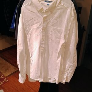Port Authority White Men's Casual Button Down Shirt